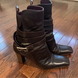 YSL Belted Ankle Boots